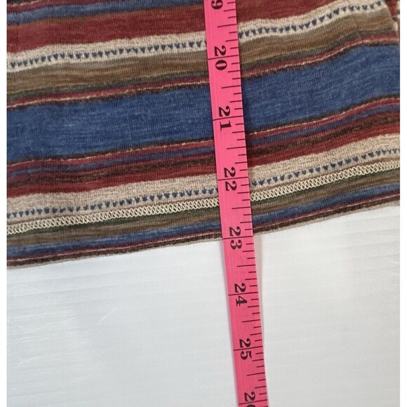 Ralph Lauren Womens LG Boho Hoodie Multicolor Pockets Long Sleeve V-Neck Tribal - Picture 4 of 12